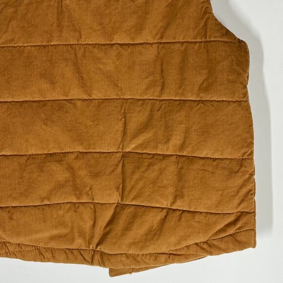 Tommy Bahama Vest Boys Size 5T Brown Navy Blue Corduroy Snap Front with Pockets - Picture 3 of 12